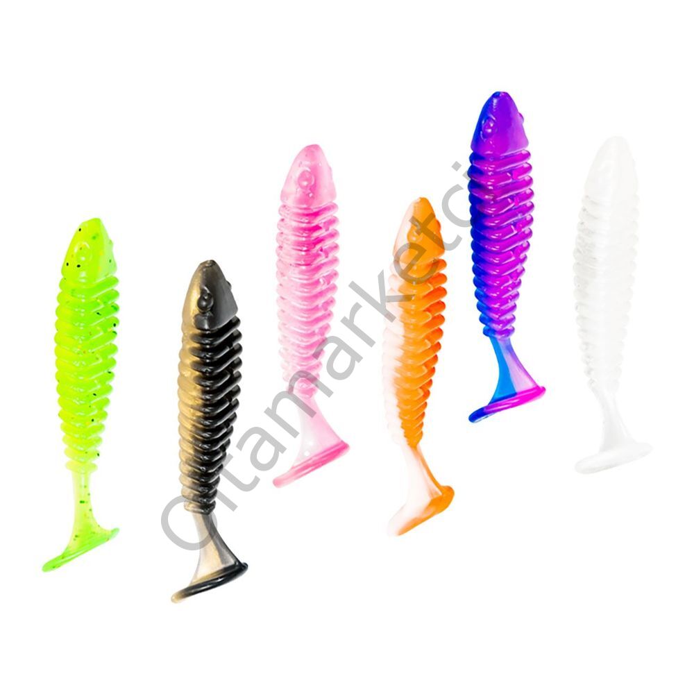 Crony Worm Tail Series 4,5 Cm White 20 Pcs