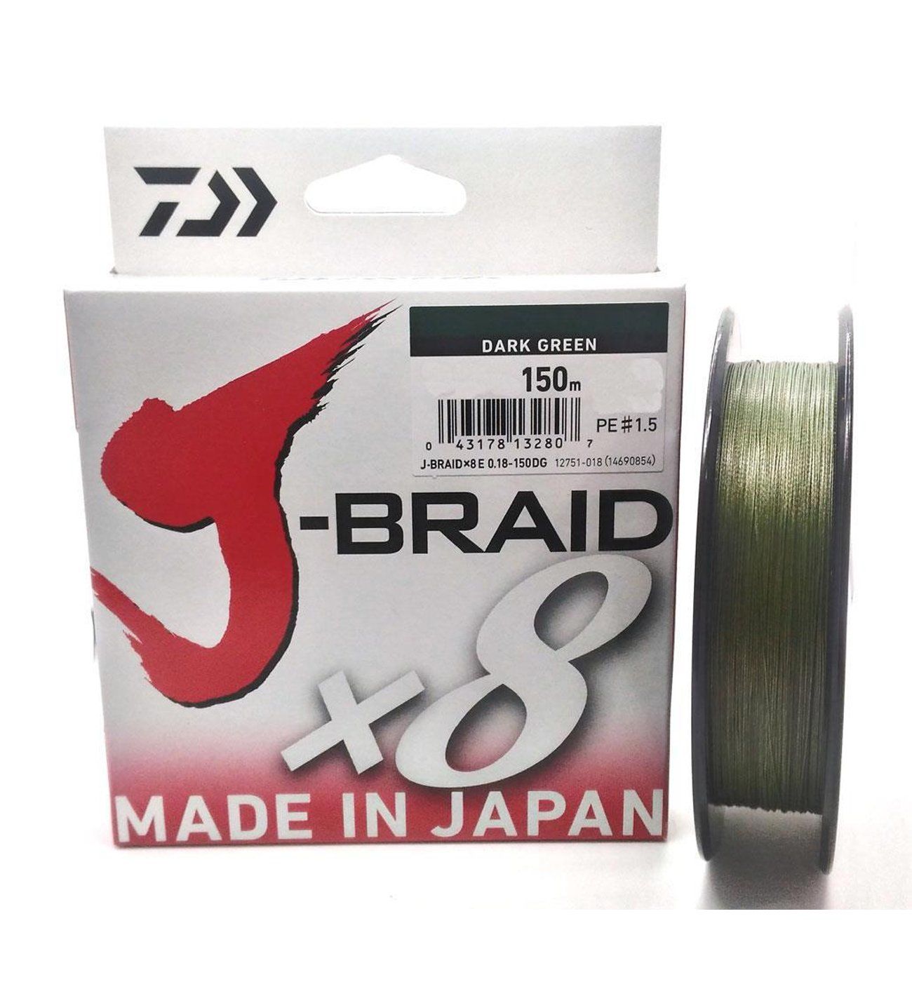 Daiwa JBraid 8x Dark Green 150m