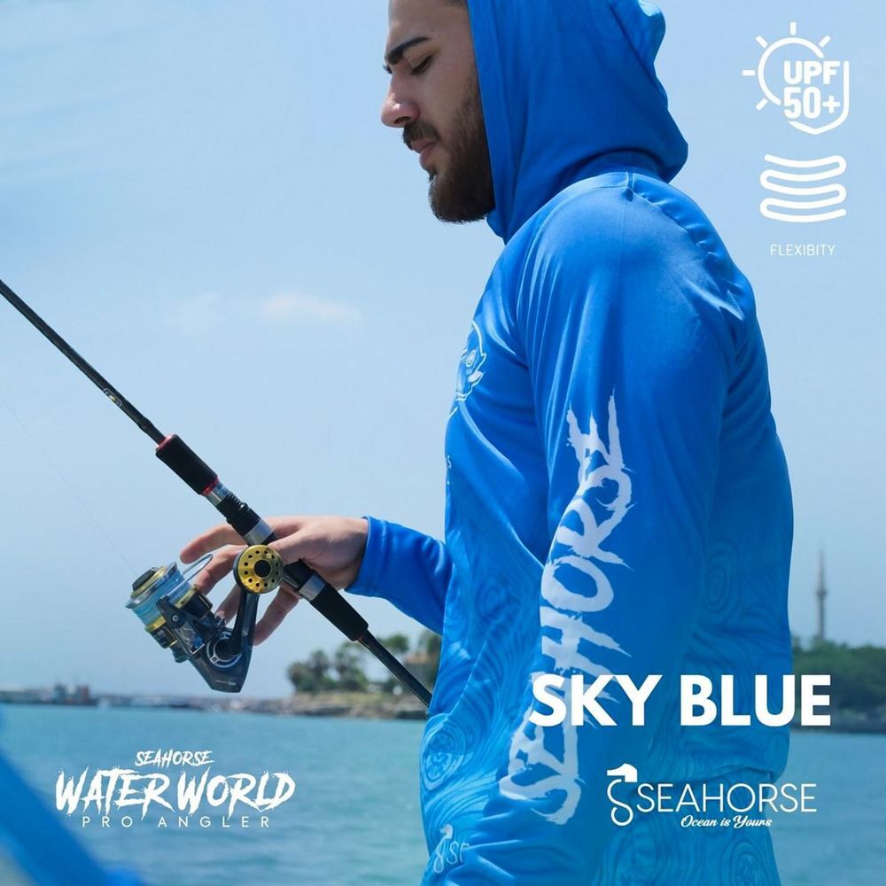 Sea Horse W.W Pro Angler Uv T-Shrt Sky B. 3XLarge