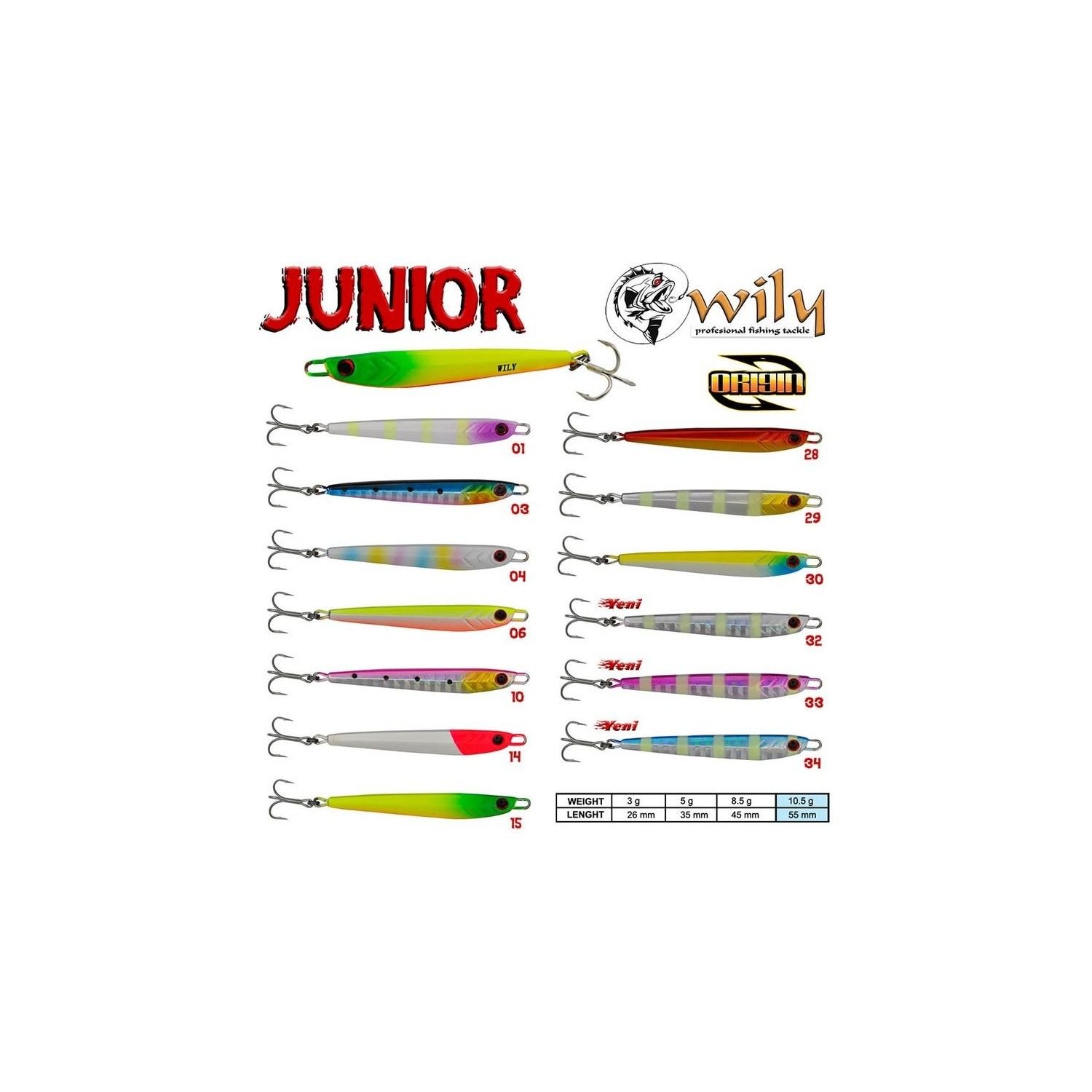 Wily Junior 10.5gr 55mm Baby Jig Yem