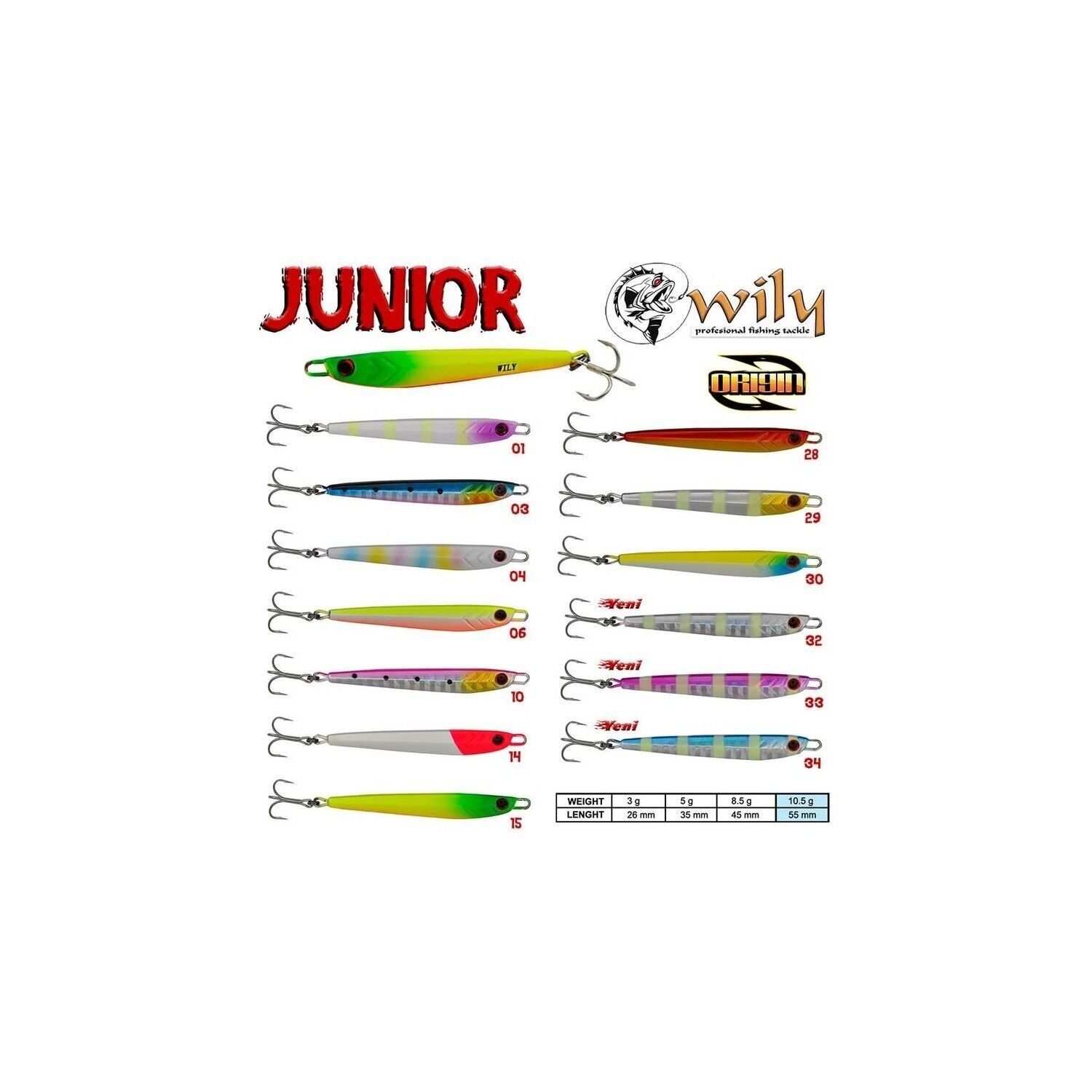 Wily Junior 10.5gr 55mm Baby Jig Yem
