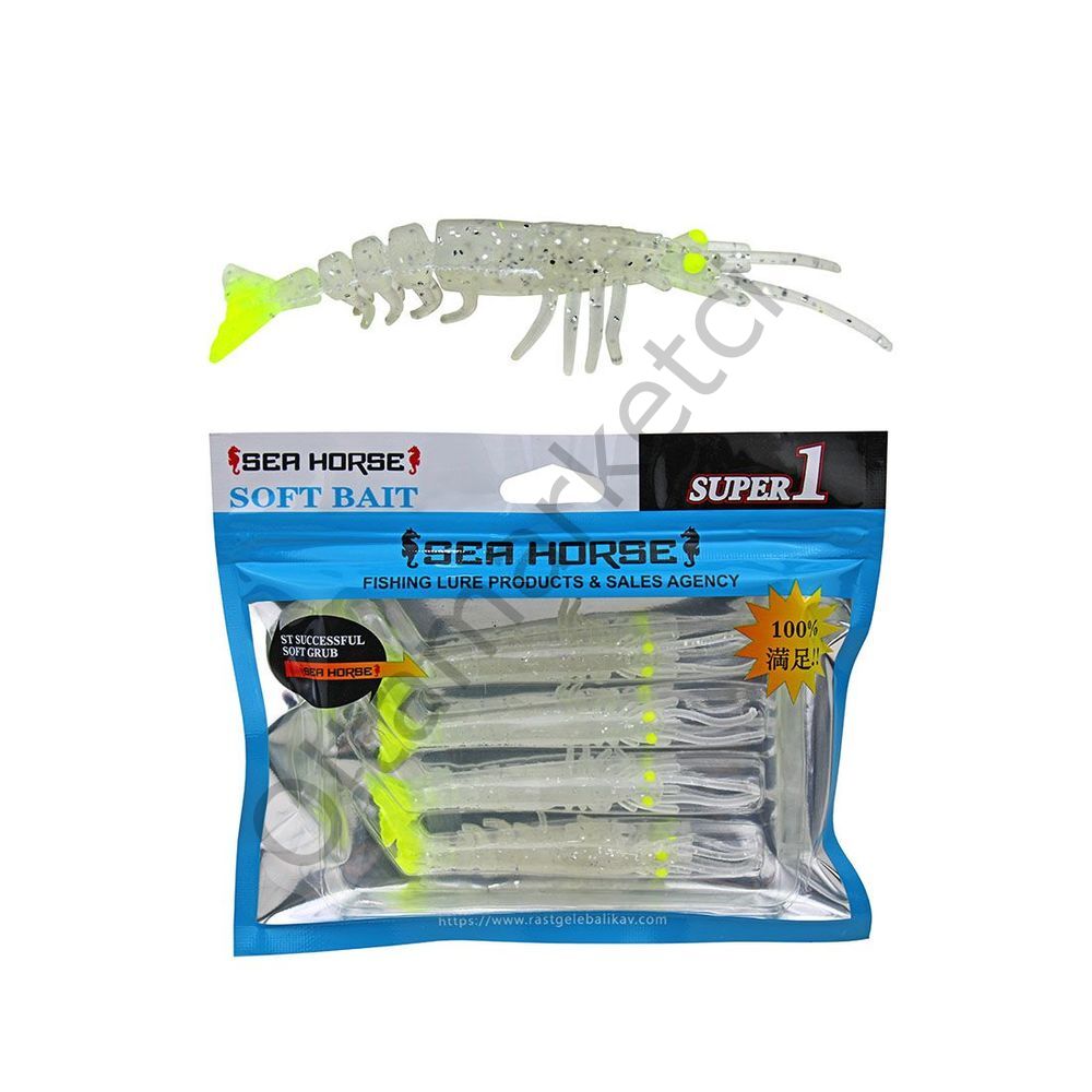 Sea Horse Manic Shrimp 7cm Silver Package 4 Lü