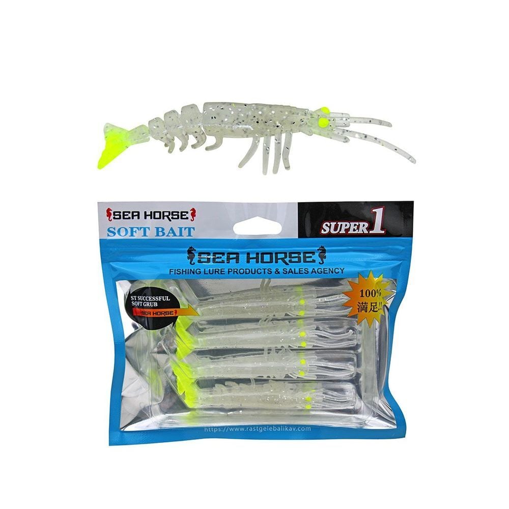 Sea Horse Manic Shrimp 7cm Silver Package 4 Lü