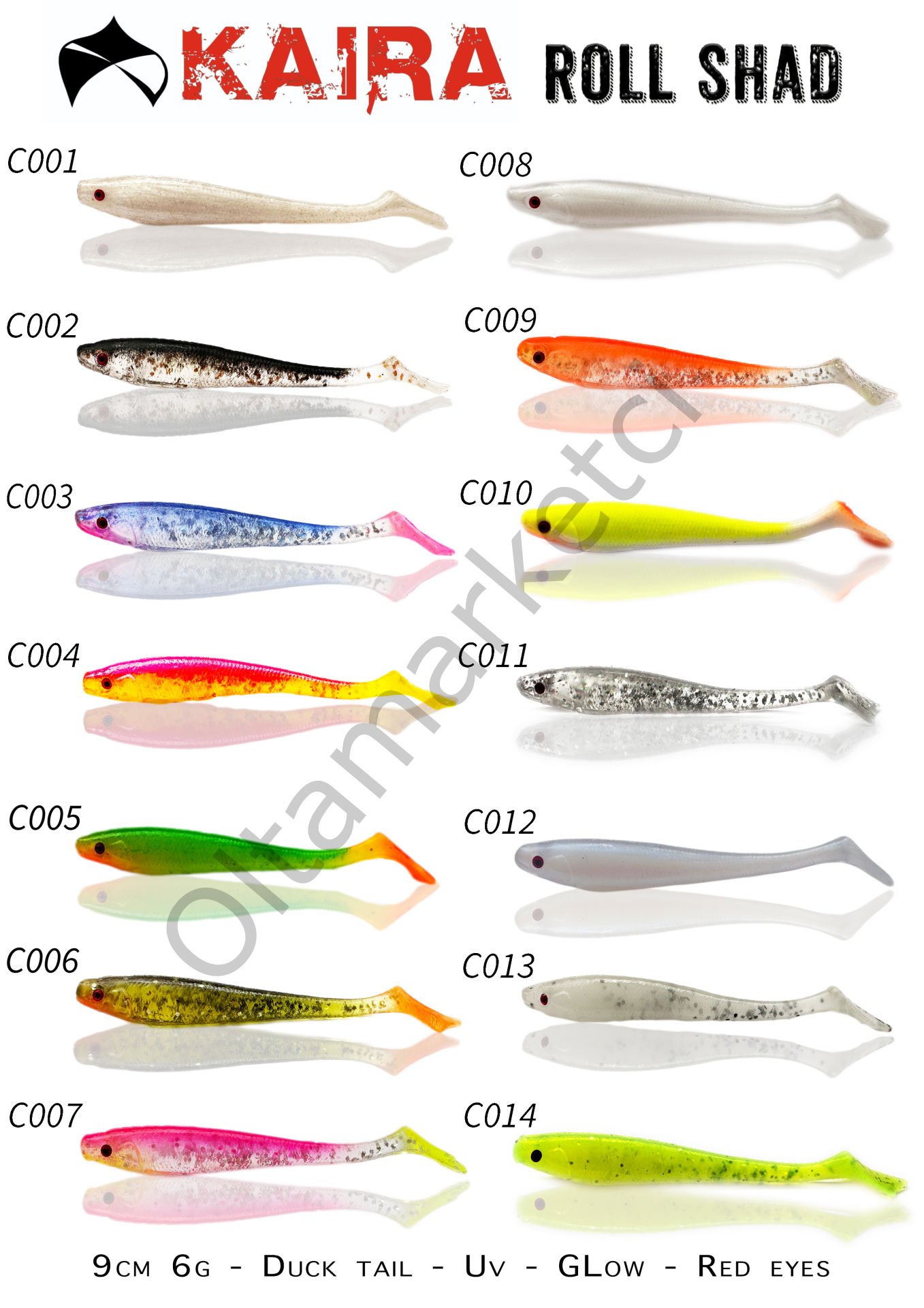 Kaira Roll Shad 9cm 6g Silikon Sahte Balık