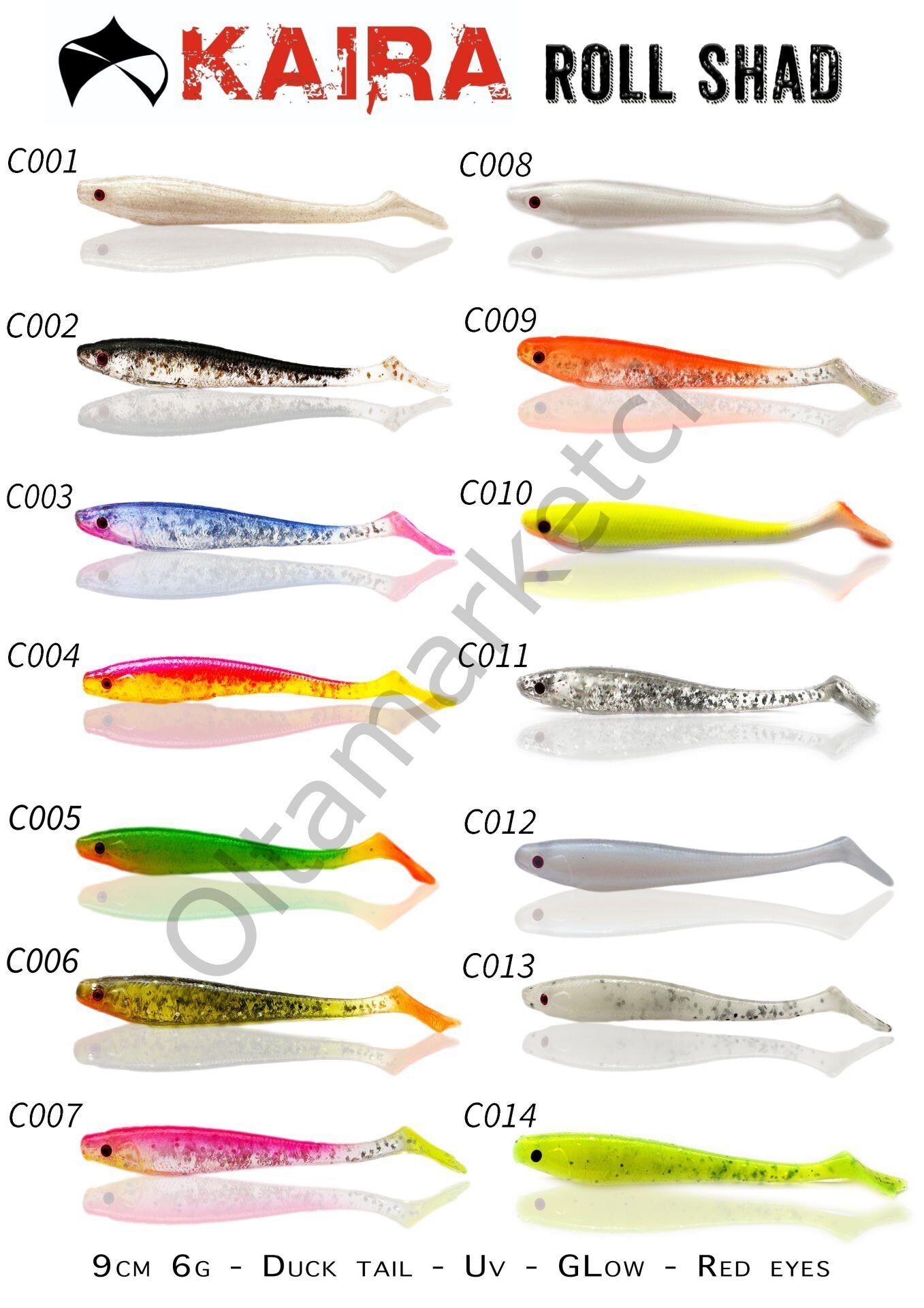 Kaira Roll Shad 9cm 6g Silikon Sahte Balık