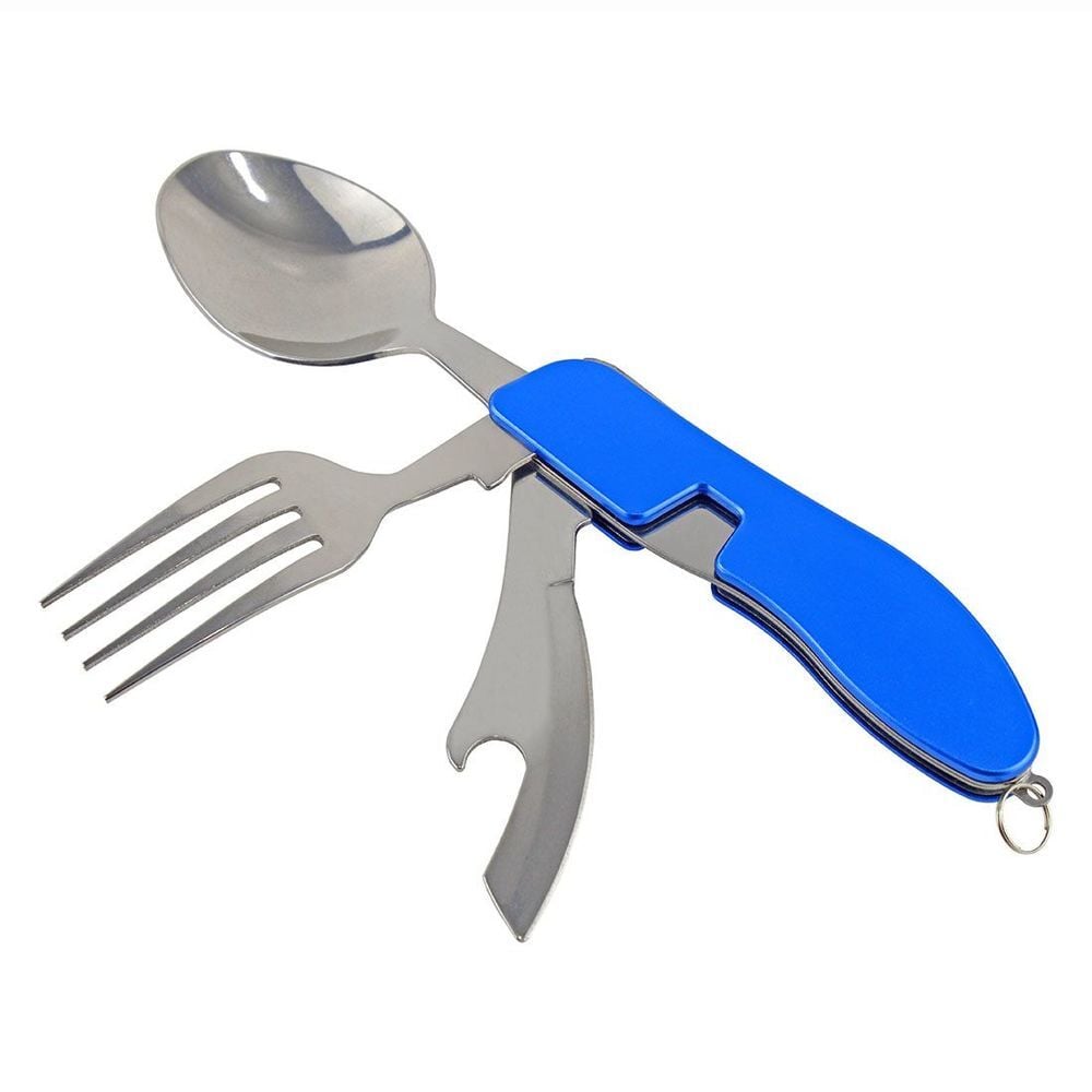 Sea Horse Kamp Çatal Kaşık Bıçak Seti Mavi