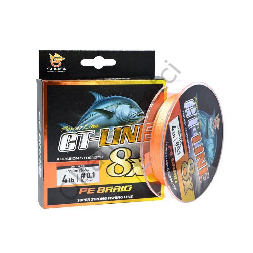 Shufa 8X GT Line 150 Mt Turuncu İp 0.08 - Turuncu