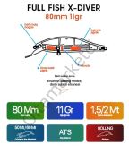 Full Fish X-Diver 8 Cm 11 Gr Sahte