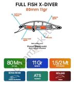 Full Fish X-Diver 8 Cm 11 Gr Sahte